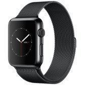 Apple Watch Series 2 42mm Space Black Stainless Steel Case with Space Black Milanese Loop Band (MNQ12)