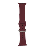 Ремінець-браслет для Apple Watch 42mm/44mm Silicone Band With Snap (marsala)