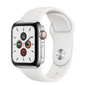 Apple Watch Series 5 LTE 40mm Steel w. White b.- Steel (MWWR2, MWX42)