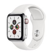 Apple Watch Series 5 LTE 40mm Steel w. White b.- Steel (MWWR2, MWX42)