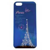 Чехол Накладка для iPhone 5/5S LAVAS SWAROVSKI PARIS (синий) (пластик)