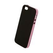Чехол Накладка для iPhone 5/5S SGP Neo Hybrid (Черный/Розовый) (Пластик)