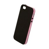 Чехол Накладка для iPhone 5/5S SGP Neo Hybrid (Черный/Розовый) (Пластик)