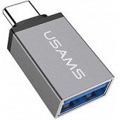 Перехідник Usams SJ028 Type-C to USB3.1 OTG (gray)