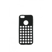 Чехол Накладка для iPhone 5C Creative Cace (черный) (силикон)