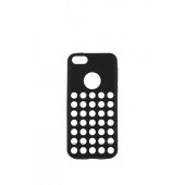 Чехол Накладка для iPhone 5C Creative Cace (черный) (силикон)