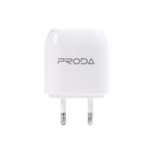 Сетевое зарядное устройство PRODA 1 Amp 2 USB(Белый)