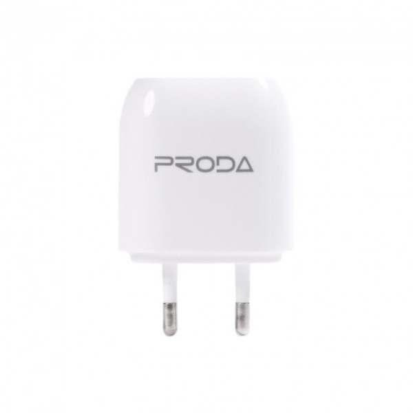 Сетевое зарядное устройство PRODA 1 Amp 2 USB(Белый)
