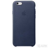 Чохол Накладка для iPhone 6 Plus Apple Leather Case Original (темно синій) (шкіра)