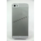 Чехол Накладка для iPhone 5/5S WD Sash Ice SWAROVSKI ELEMENT(Прозрачный) (Пластик)