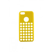 Чехол Накладка для iPhone 5C Creative Cace (желтый) (силикон)