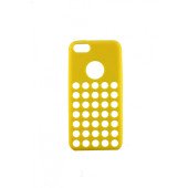 Чехол Накладка для iPhone 5C Creative Cace (желтый) (силикон)