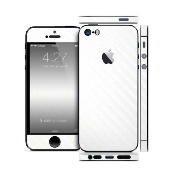 Защитная Пленка для iPhone 5/5S SLIMSKIN (360) (Белый) (Carbon)