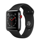 Apple Watch Series 3 GPS + Cellular 42mm Space Black Stainless Steel w. Black Sport B. (MQM02)