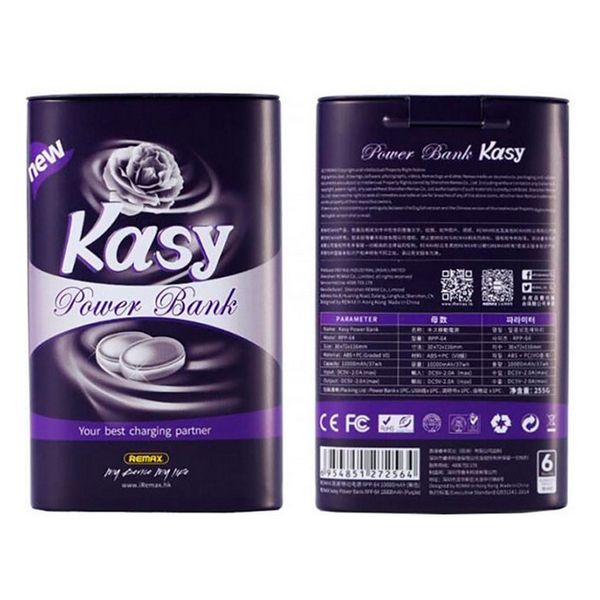 Портативное зарядное устройство Remax Kasy Series 10000 mAh RPL-64 (purple)