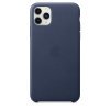 Чехол Накладка для iPhone 11 Pro Max Apple Leather Case (Midnight Blue)