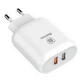 Сетевое зарядное устройство Baseus Bojure Series Dual-USB Quick Charger 18W