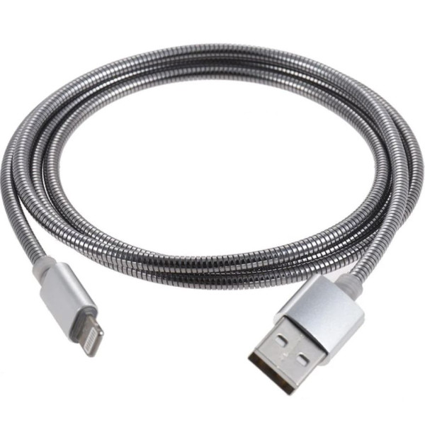 Кабель Lightning WK Supreme 028 1m (silver) - фото Кабель Lightning WK Supreme 028 1m (silver)