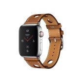 Apple Watch Hermes Series 4 GPS + LTE 44mm Steel w. Fauve Grained Barenia Leather (MU9D2)