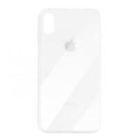 Чохол накладка iPhone Xs Max Glass Plastic Case Logo (white)