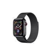 Apple Watch Series 4 GPS + LTE 40mm Black Steel w. Black Milanese l. Black Steel (MTVM2)
