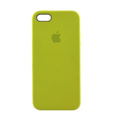 Чехол Накладка для iPhone 5/5S APPLE Original  (салатовый) (Кожа)