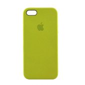 Чехол Накладка для iPhone 5/5S APPLE Original  (салатовый) (Кожа)