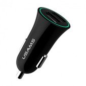 Автомобільний зарядний пристрій USAMS US-CC013 2.1 A (black)