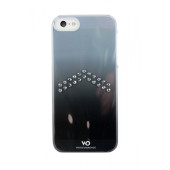 Чехол Накладка для iPhone 5/5S WD ARROW SWAROVSKI ELEMENT(Черный) (Пластик)