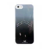 Чехол Накладка для iPhone 5/5S WD ARROW SWAROVSKI ELEMENT(Черный) (Пластик)