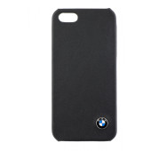 Чехол Накладка для iPhone 5/5S BMW (черный) (кожа)