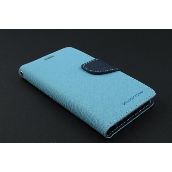 Чехол книжка Goospery для Samsung Galaxy S6 Blue - фото Чехол книжка Goospery для Samsung Galaxy S6 Blue