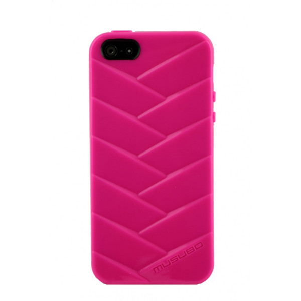 Чехол Накладка для iPhone  5/5S MUSUBO MYMMY (Розовый) (Силикон)