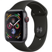Apple Watch Series 4 GPS + LTE 44mm Gray Alum. w. Black Sport b. Gray Alum. (MTUW2)