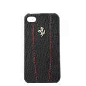 Чохол Накладка для iPhone 4/4S FERRARI Modena (чорний) (шкіра)