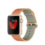 Apple Watch Sport 38mm Gold Aluminum Case with Gold/Red Woven Nylon (MMF52)