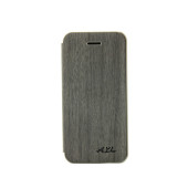 Чехол Книжка для iPhone 5/5S AiYa (серый) (дерево)