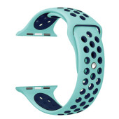 Ремешок-браслет для Apple Watch 42mm Silicone Nike Sport Band (mint-blue)