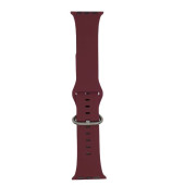 Ремешок-браслет для Apple Watch 38mm/40mm Silicone Band With Snap (marsala)