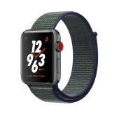Apple Watch Nike+ Series 3 GPS + Cellular 38mm Space Gray Aluminum with Mignight Fog Sport Loop (MQMD2)