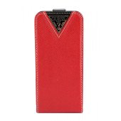 Чехол Флип для iPhone 5/5S GUESS (красный) (кожа)