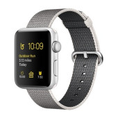 Apple Watch Series 2 42mm Silver Aluminum Case with Pearl Woven Nylon Band (MNPK2)