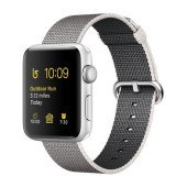 Apple Watch Series 2 42mm Silver Aluminum Case with Pearl Woven Nylon Band (MNPK2)