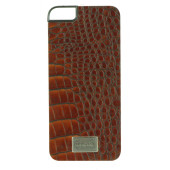 Чехол Накладка для iPhone  5/5S Patchworks SNAP CASE Croco (Коричневый) (Кожа)