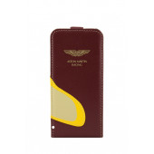 Чехол Флип для iPhone 5/5S ASTON MARTIN SMARTAPPL FLIP  (бордовый) (кожа)