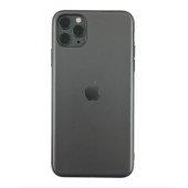 Чехол Накладка для iPhone 11 Pro Max Glass Silicone Case Logo (space gray)