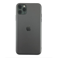 Чехол Накладка для iPhone 11 Pro Max Glass Silicone Case Logo (space gray)