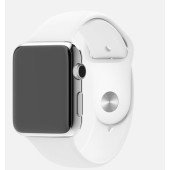 Apple Watch 38mm Stainless Steel Case with White Sport Band (MJ302)