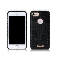 Чохол Накладка Remax Maso case для iPhone 7 Plus black (Шкіра)