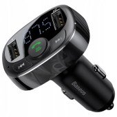 Автомобільний адаптер, FM-трансмітером Baseus S-09 T-Typed Bluetooth MP3 (Black)